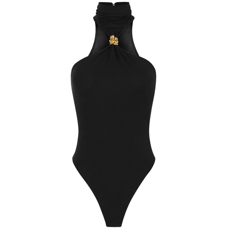 Elisabetta Franchi T-Shirt Top Black schwarz