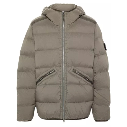 Stone Island Compass-Badge Padded Jackets Brown 