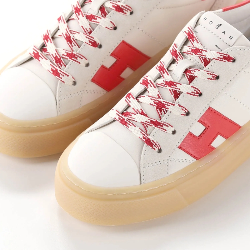 Hogan Schnürschuhe Sneaker aus Leder beige(Image 3)