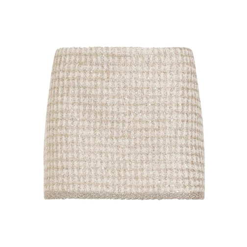 Miu Miu White Ivory Cotton Mini Skirt Neutrals 