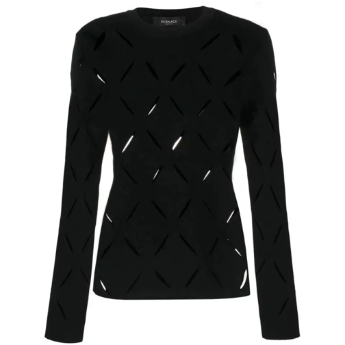 Versace  Cut-Out Knitted Jumper Black