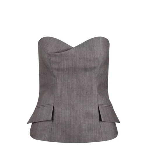 Alberta Ferretti Sweetheart Top Grey 