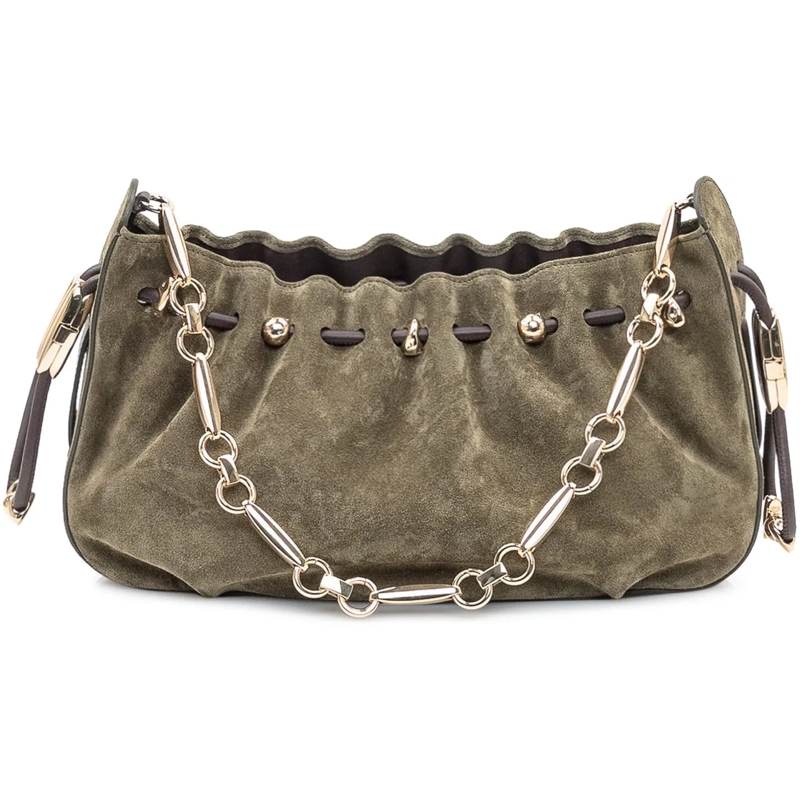 Zimmermann Clutch Borsa Halcyon Clutch in Suede Zimmermann grün