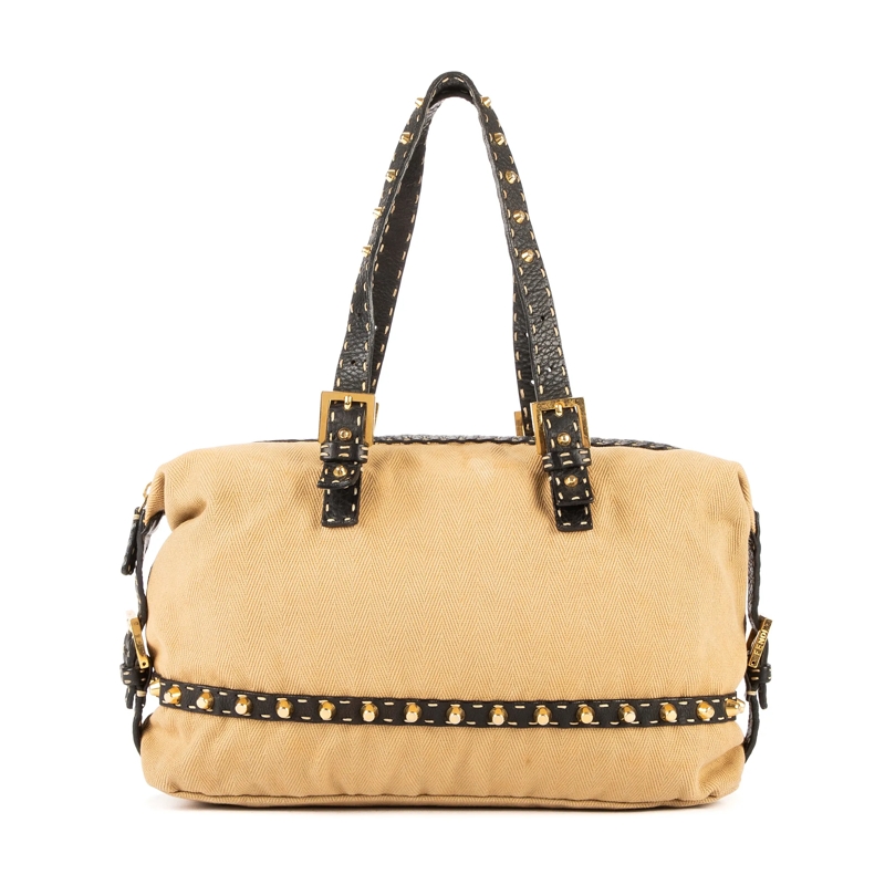 Fendi Crossbody Bag Studded beige