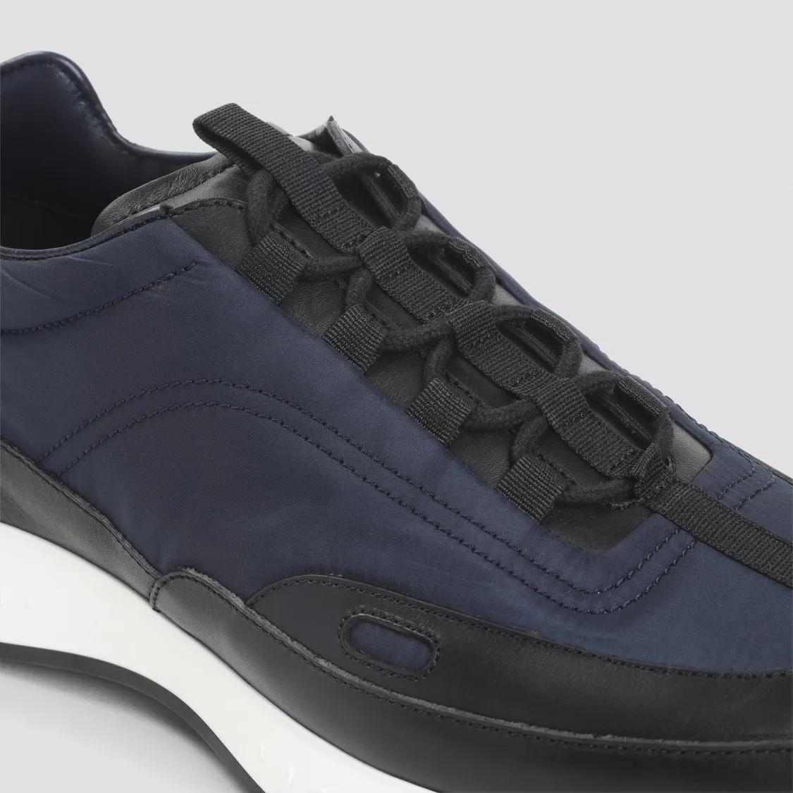 Thumbnail - John Lobb Low-Top Sneaker - Leather Sneakers With Navy And Black Detailing - Gr. 10 - in Grau - für Damen