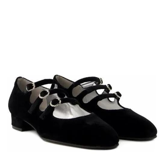 Carel Paris Pumps & High Heels - Ariana Ballerinas - Velvet - Black - Gr. 39,5 (EU) - in Schwarz - für Damen