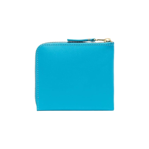 Comme des Garcons Wallet Classic Serie blue blue Portemonnaie mit Zip-Around-Reißverschluss