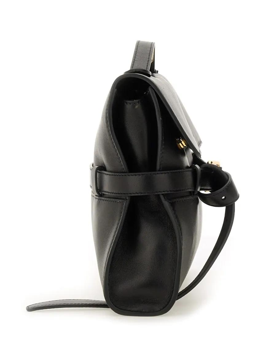 Thumbnail - Moschino Hobo Bags - Nappa Leather "Tie Me" Clutch - Gr. unisize - in Schwarz - für Damen