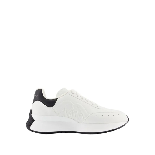 Alexander McQueen Low-Top Sneaker Sprint Runner Sneakers - Leather - White/Black White