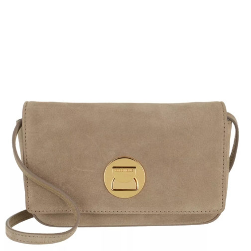 Coccinelle Mini Bag Suede Leather New Taupe Minitasche