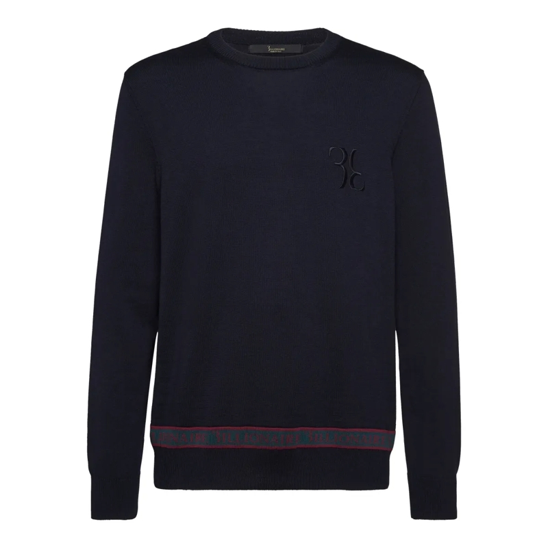 BILLIONAIRE  Rundhalspullover dunkel-blau