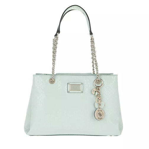 Guess Shannon Large Girlfriend Satchel Light Grey Tote