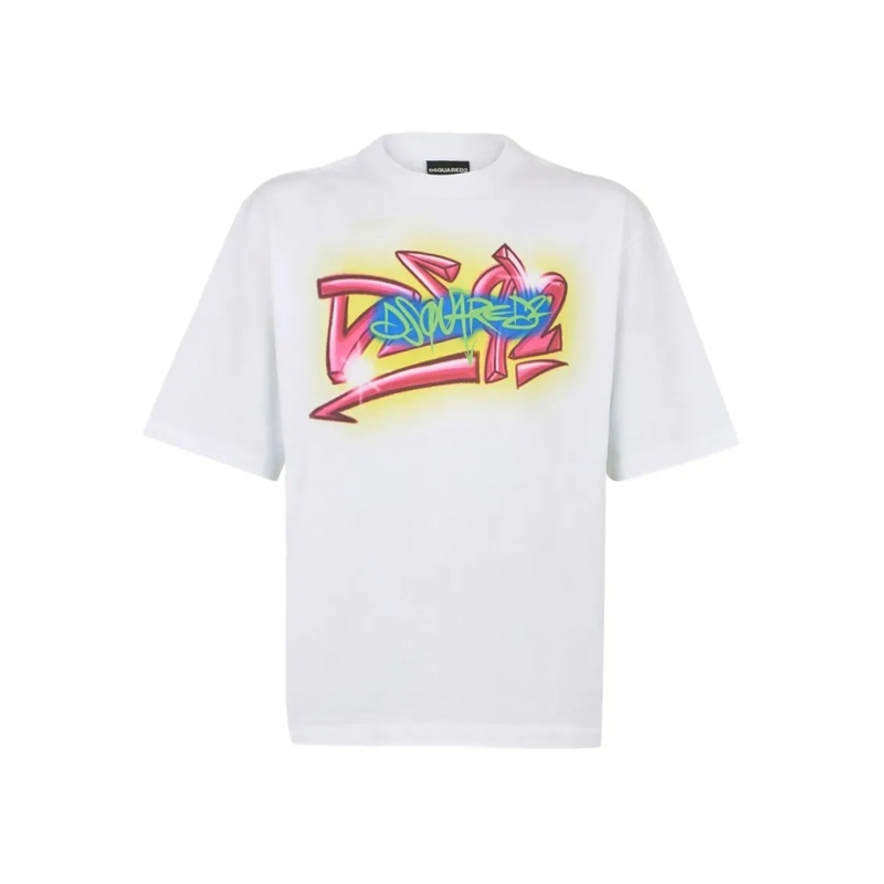 Dsquared2 T-shirt Graphic Print Crew Neck T-Shirt White
