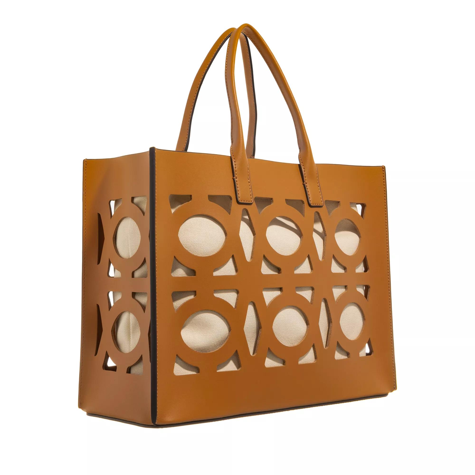 Coccinelle Leren Shopper Tas met Afneembare Voering Brown Dames