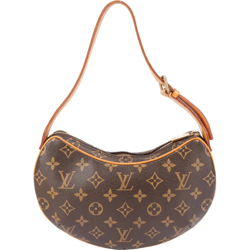Louis Vuitton Schultertasche Louis Vuitton Canvas Monogram Croissant PM Handbag braun