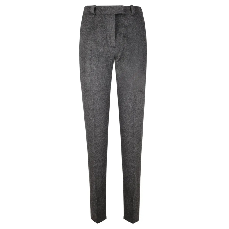 16Arlington  Wool Blend Trousers With Ironed Crease Black