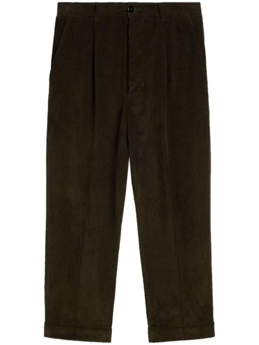 AMI Paris - Carrot Cotton Cropped Trousers - Größe L - braun