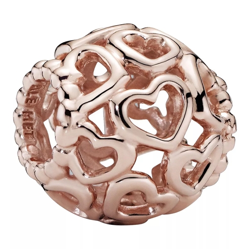 Pandora All Over-Herzen Charm 14k Rose gold-plated unique metal blend Anhänger