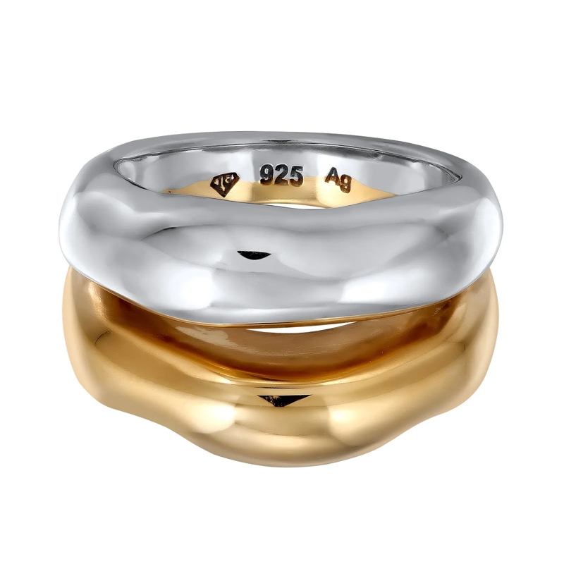 Elli Ring Ring Bandring 925 Sterling Silber vergoldet bunt(Image 2)