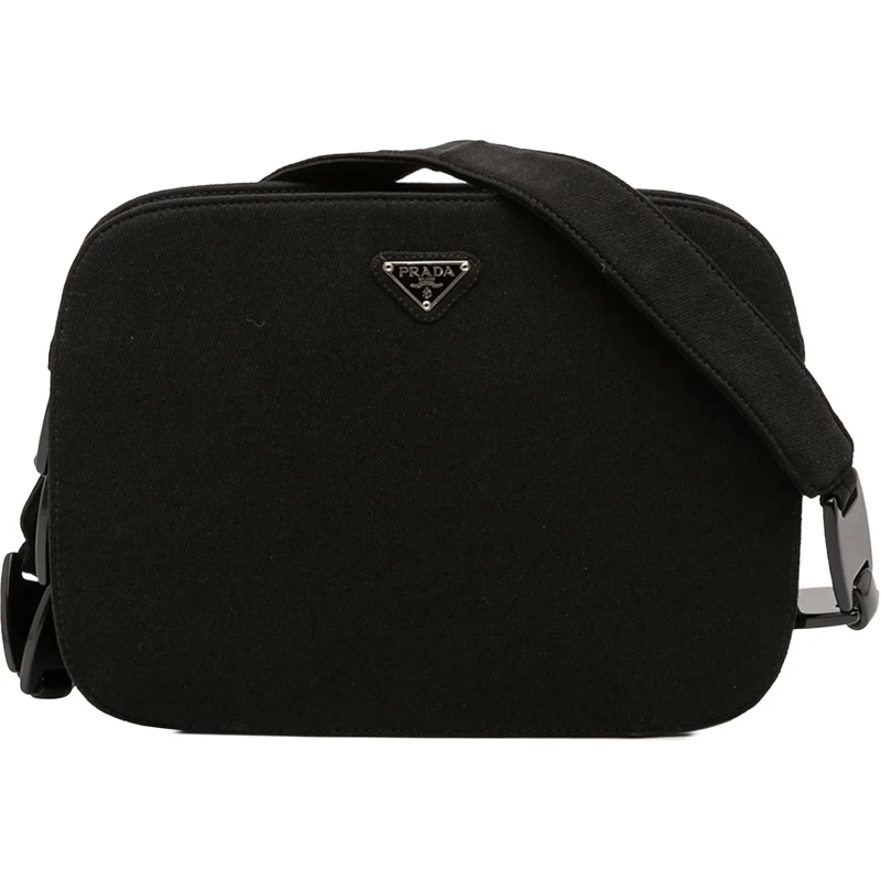 Prada Schultertasche Jersey Resin Chain Shoulder Bag schwarz