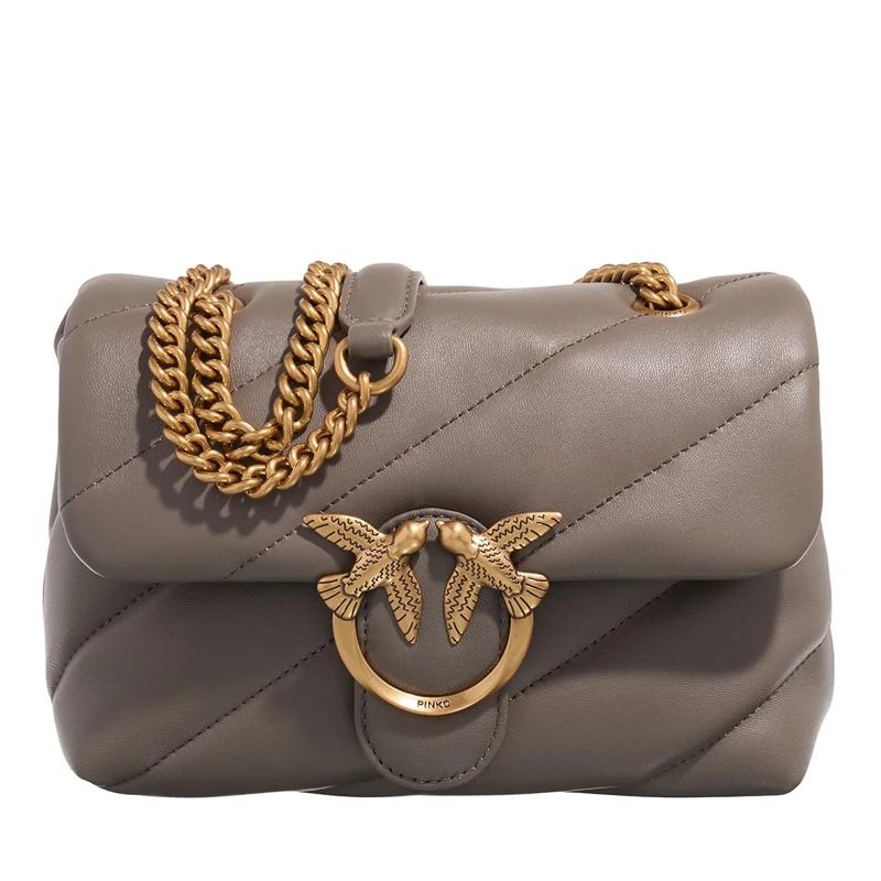 Pinko Crossbody Bag Love Puff Mini Cl Grigio Asfalto 1 - Antique Gold