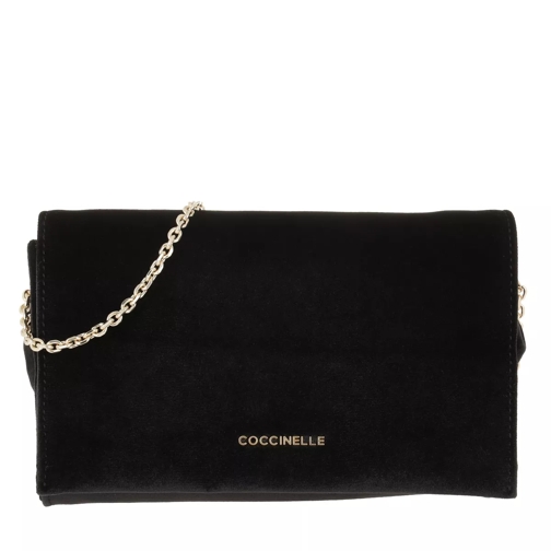 Coccinelle Kalliope Velvet Crossbody Bag Noir Crossbody Bag