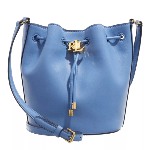 Lauren Ralph Lauren Andie 19 Drawstring Medium New England Blue Bucket Bag