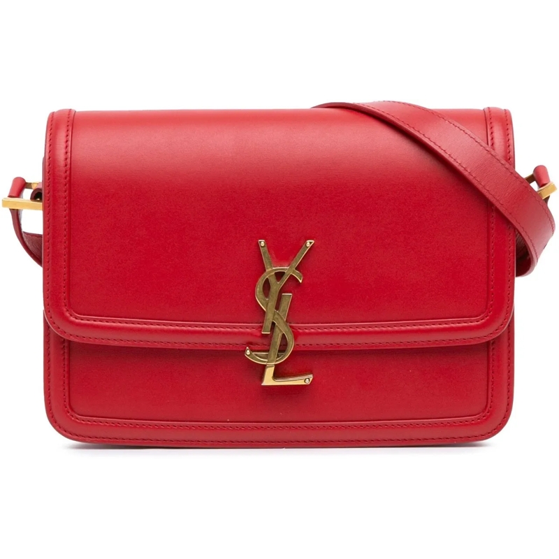 Saint Laurent Schoudertas Medium Calfskin Solferino Satchel In Box rot
