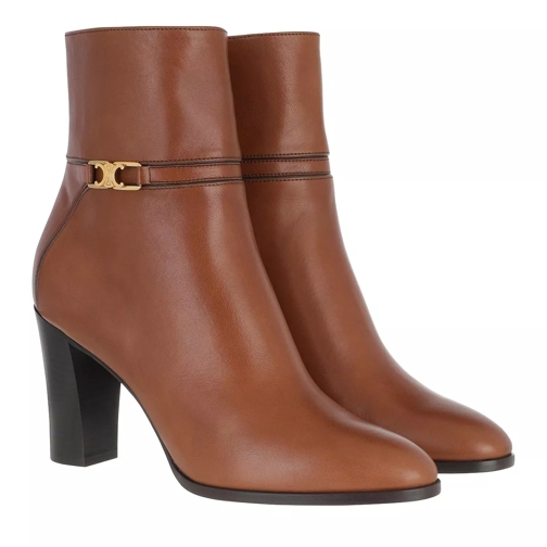 Celine Claude Ankle Boots Leather Toffee Ankle Boot