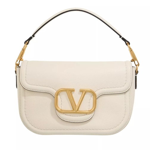 Valentino Garavani Shoulder Bag Alltime Brass Logo Ivory Schooltas