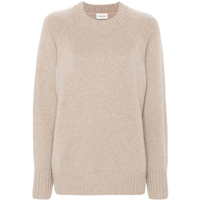 P.A.R.O.S.H. Pull Raglan Sleeve Knit Sweater Neutrals