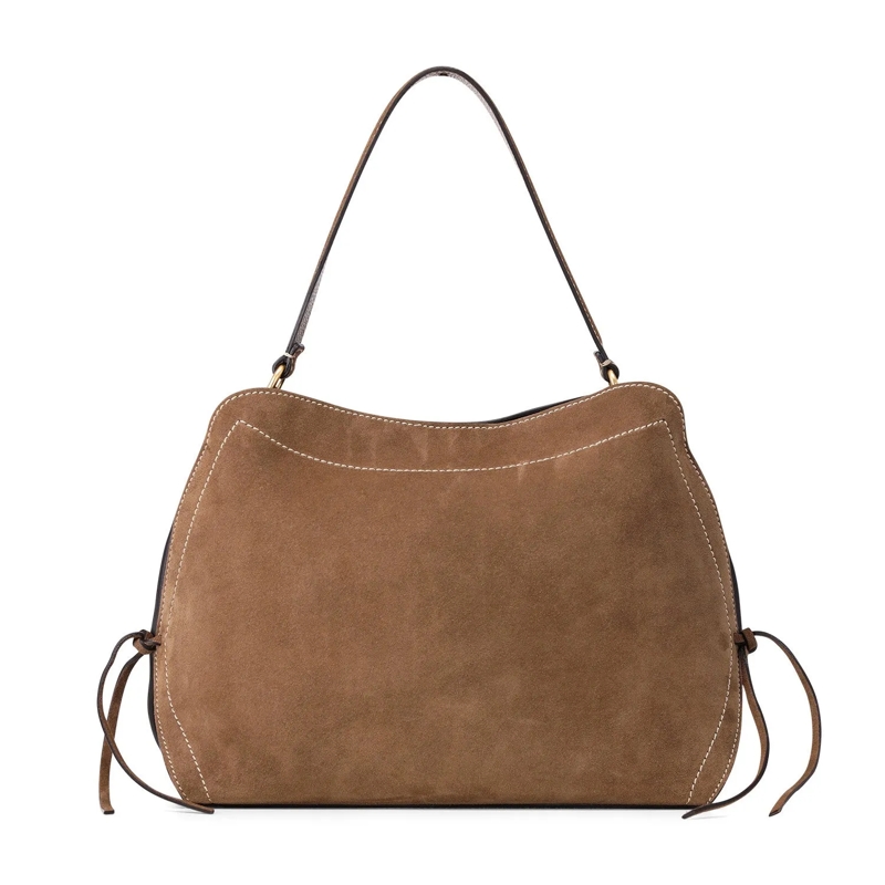 Abro Handtasche Necessity aus Veloursleder braun | Tasche