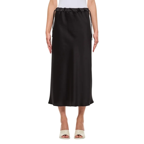 Max Mara Midi-Röcke Editore Satin Skirt Black