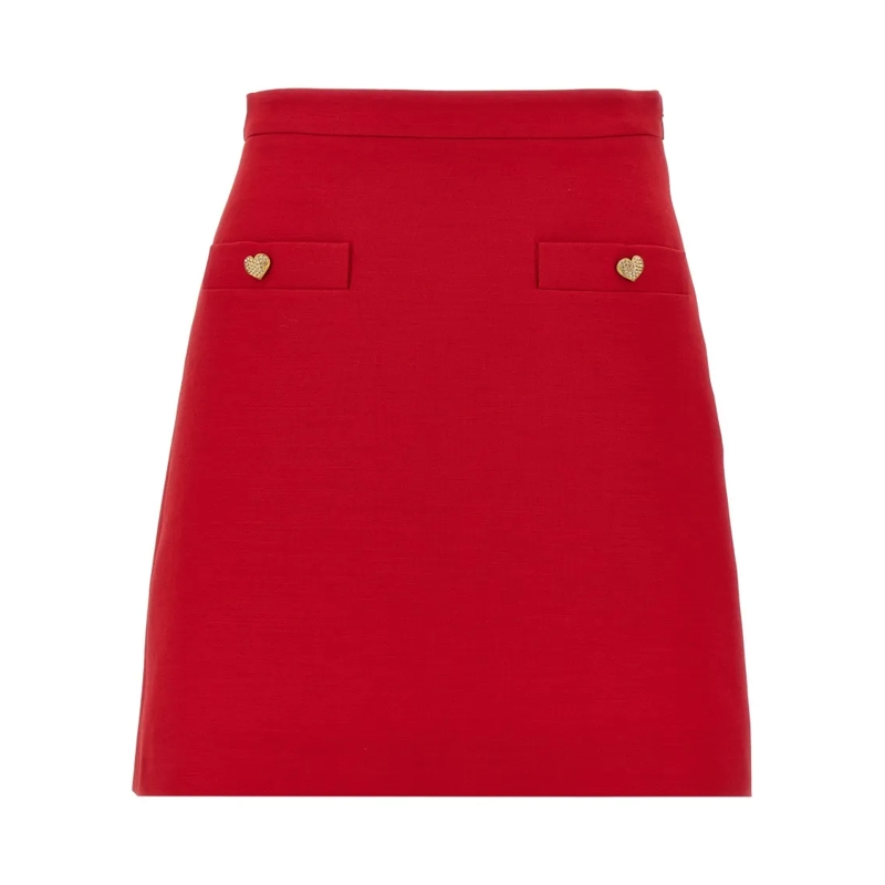 Valentino Garavani Minijupe Crepe Couture Skirt Red