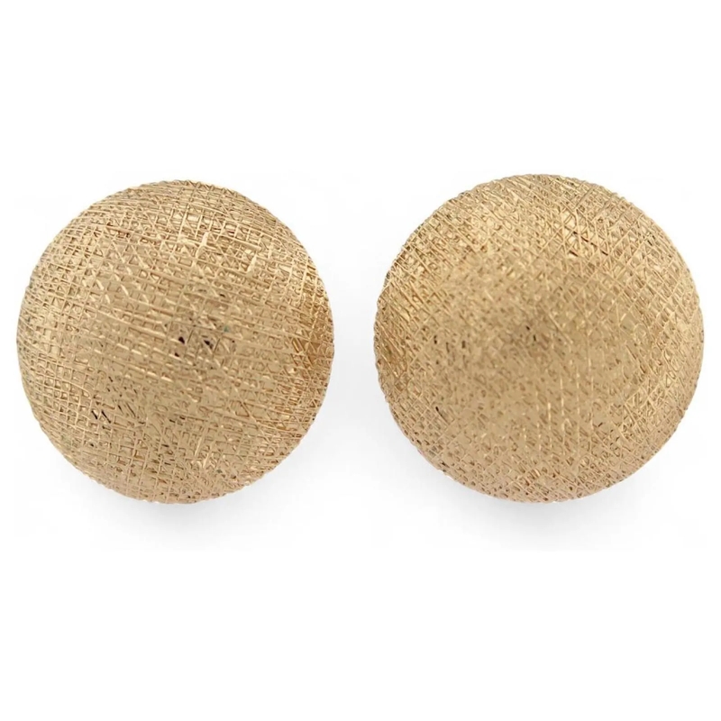 Christian Dior Ohrstecker VINTAGE CHRISTIAN DIOR GROSSE RUNDE CLIP-Ohrringe  gold