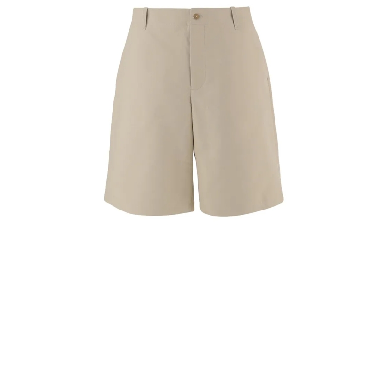Jacquemus Casual Shorts Knee-Length Beige Shorts With Button Closure Neutrals