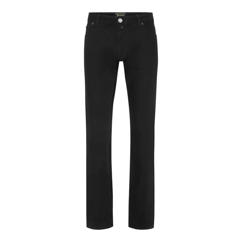 BILLIONAIRE Jeans mit geradem Bein Supergerader Schnitt schwarz