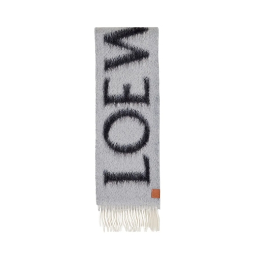 Loewe Grey Frayed Edges Scarf Grey Lichtgewicht Sjaal