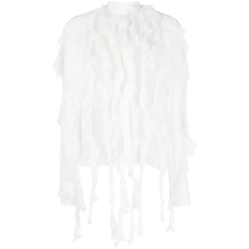 Ermanno Scervino Overhemd Tailored Classic Shirt With Button-Down Front And  White