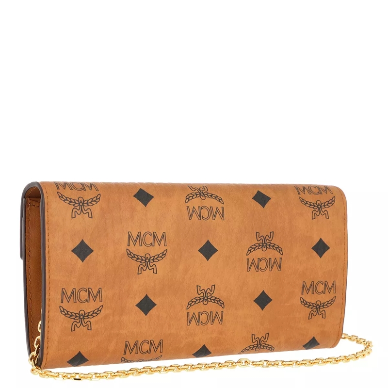 MCM Wallet On A Chain Tracy Vi Woc Lrg Co Cognac(Image 4)