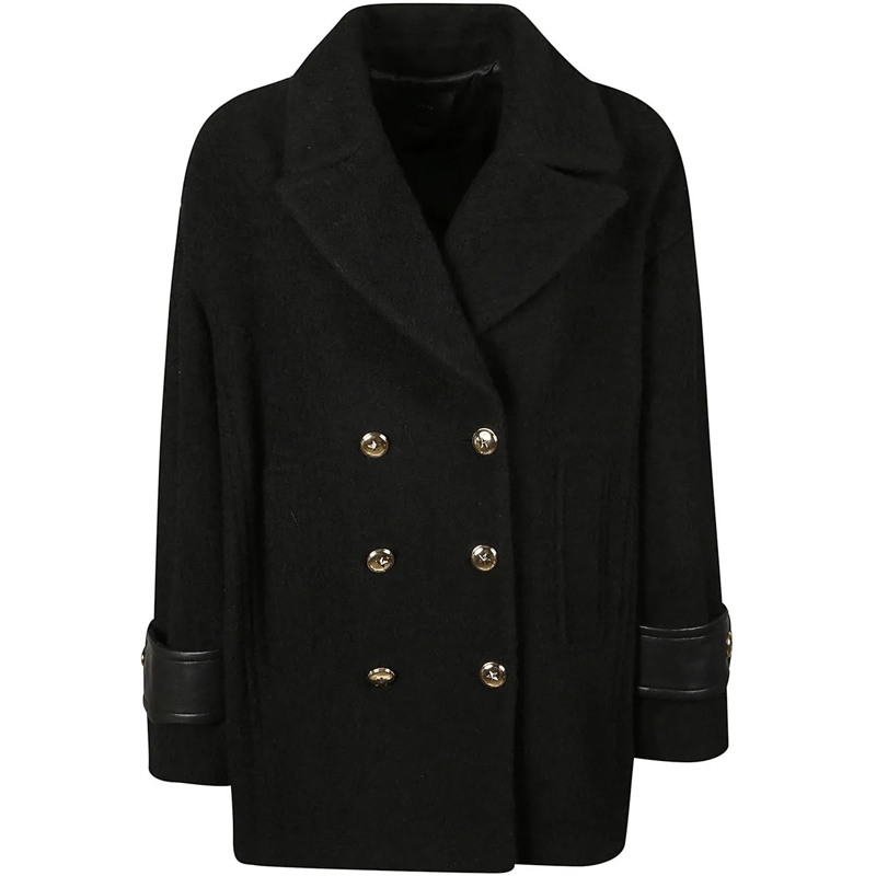 Pinko Veste de transition Canederli Coat Black schwarz