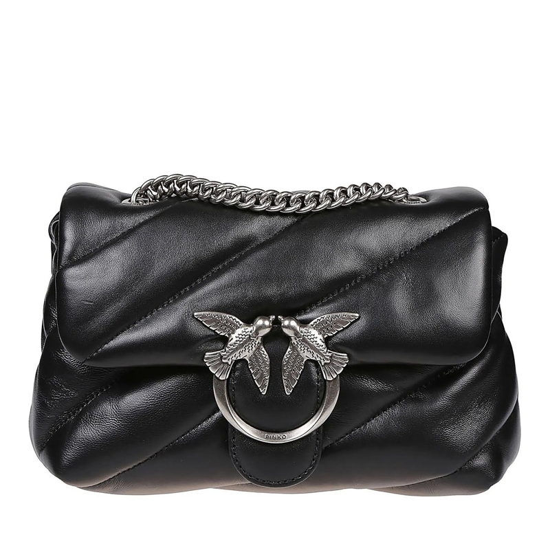 Pinko Draagtas Love Mini Puff Maxi Quilt Bag Black schwarz