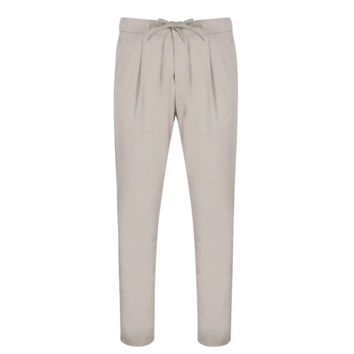 Herno  Suede Effect Resort Trousers Neutrals