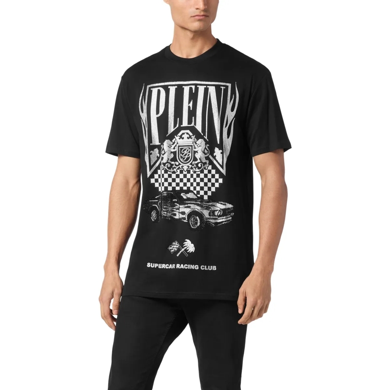 Philipp Plein T-Shirt T-Shirt Racing Mit Schmucksteinen schwarz(Image 3)