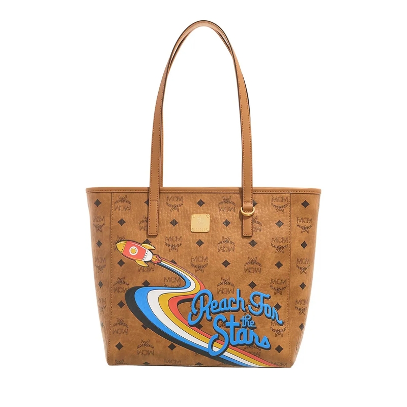 MCM Shopper Visetos Shopper Small Cognac
