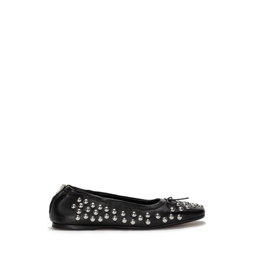 Golden Goose Ballerine Amy Zip Closure Leather Ballet Flats Black