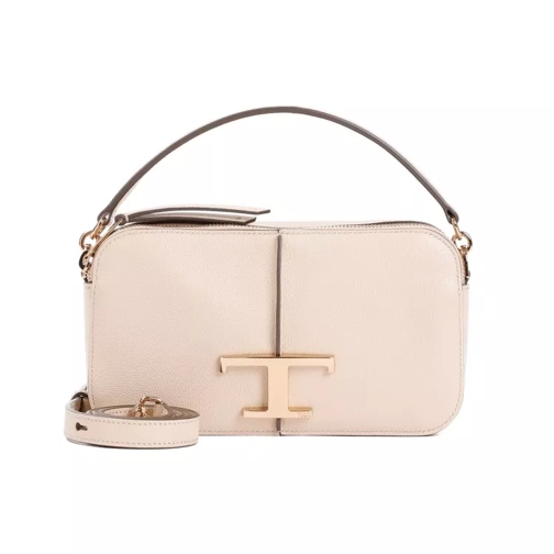 Tod's Beige Natural Grained Leather T Timeless Camera Ba Neutrals Axelremsväska