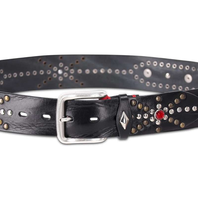 Fausto Colato Ceinture Gürtel aus Leder schwarz(Image 2)