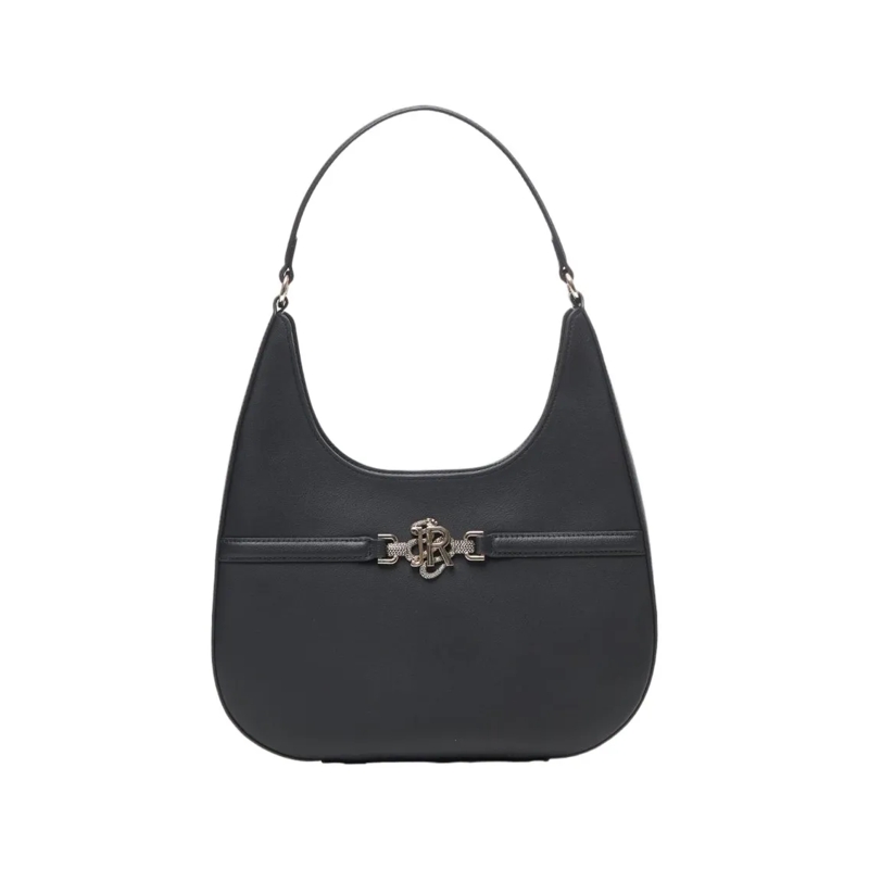 John Richmond Schultertasche Structured Black Shoulder Bag With Decorative Clas Black