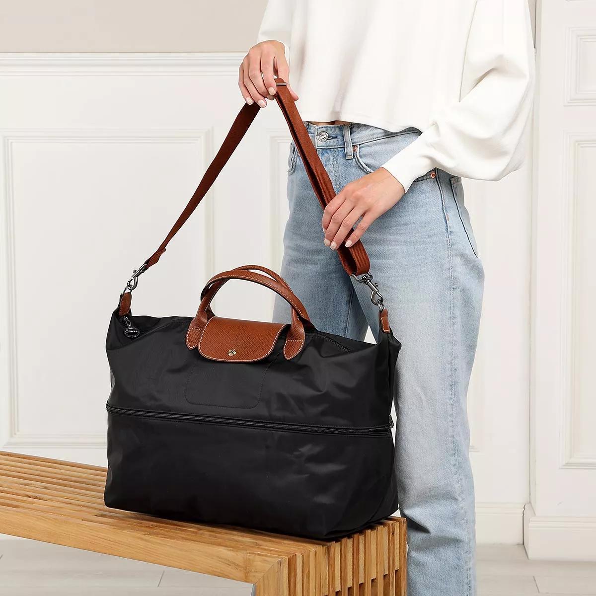 Longchamp Le Pliage Expandable Travel Bag In Braun